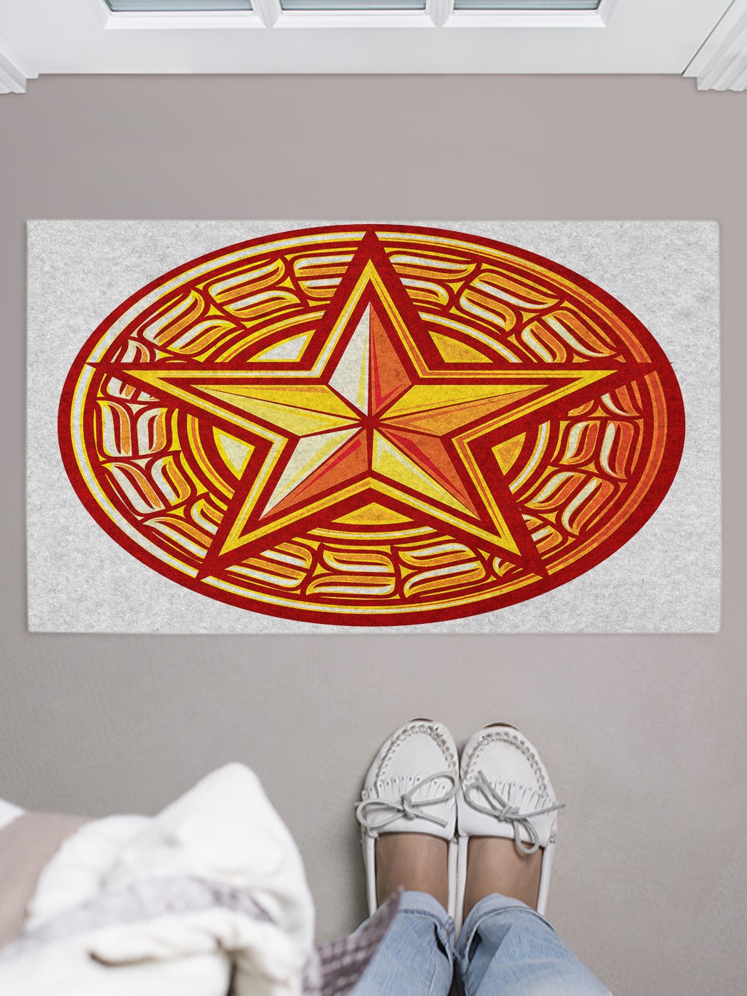 

Придверный коврик в прихожую для обуви, на резиновой основе, 75x45 см door_63080 JoyArty