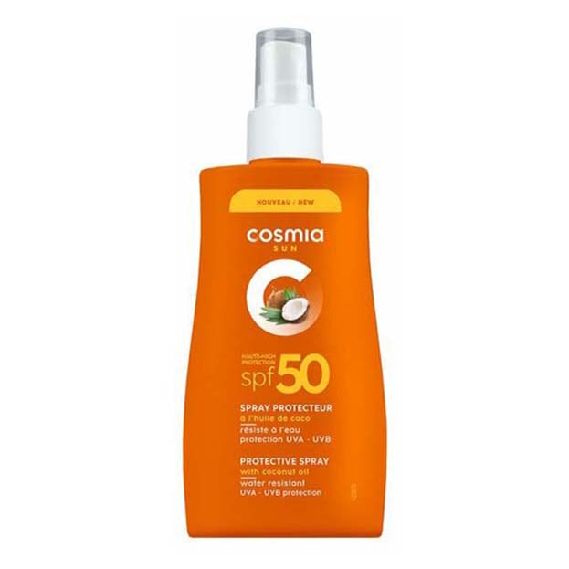 фото Спрей солнцезащитный cosmia высокая защита spf 50 200 мл