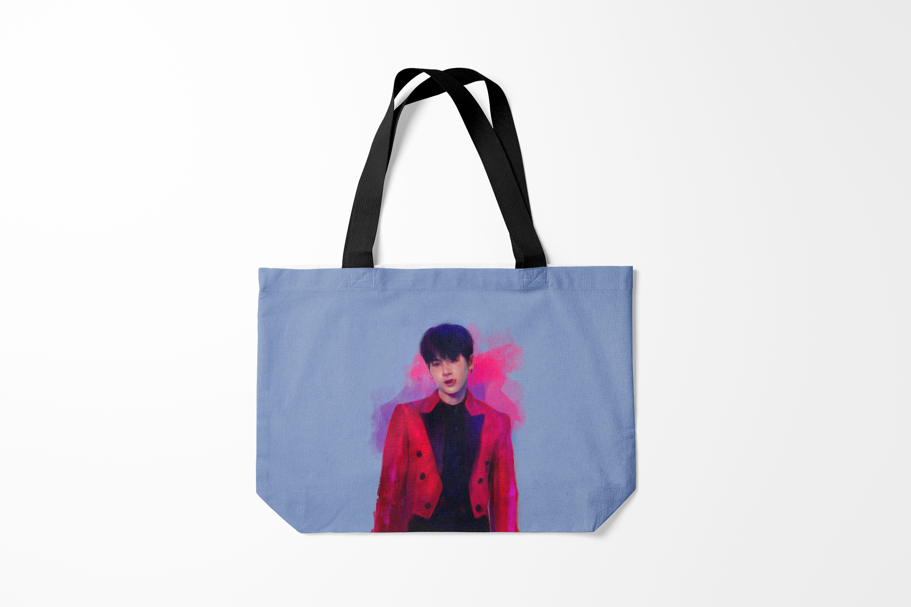 

Сумка шoппер унисекс Burnettie BTS Kim Seokjin, черный, BTS Kim Seokjin