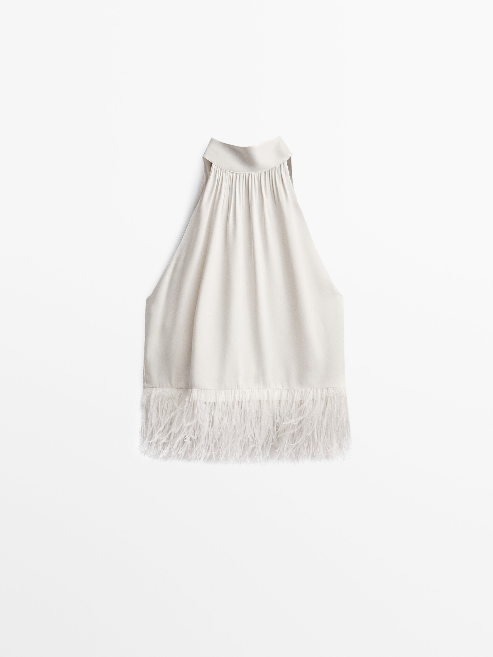 

Топ женский Massimo Dutti 09006952250 белый L, 09006952250