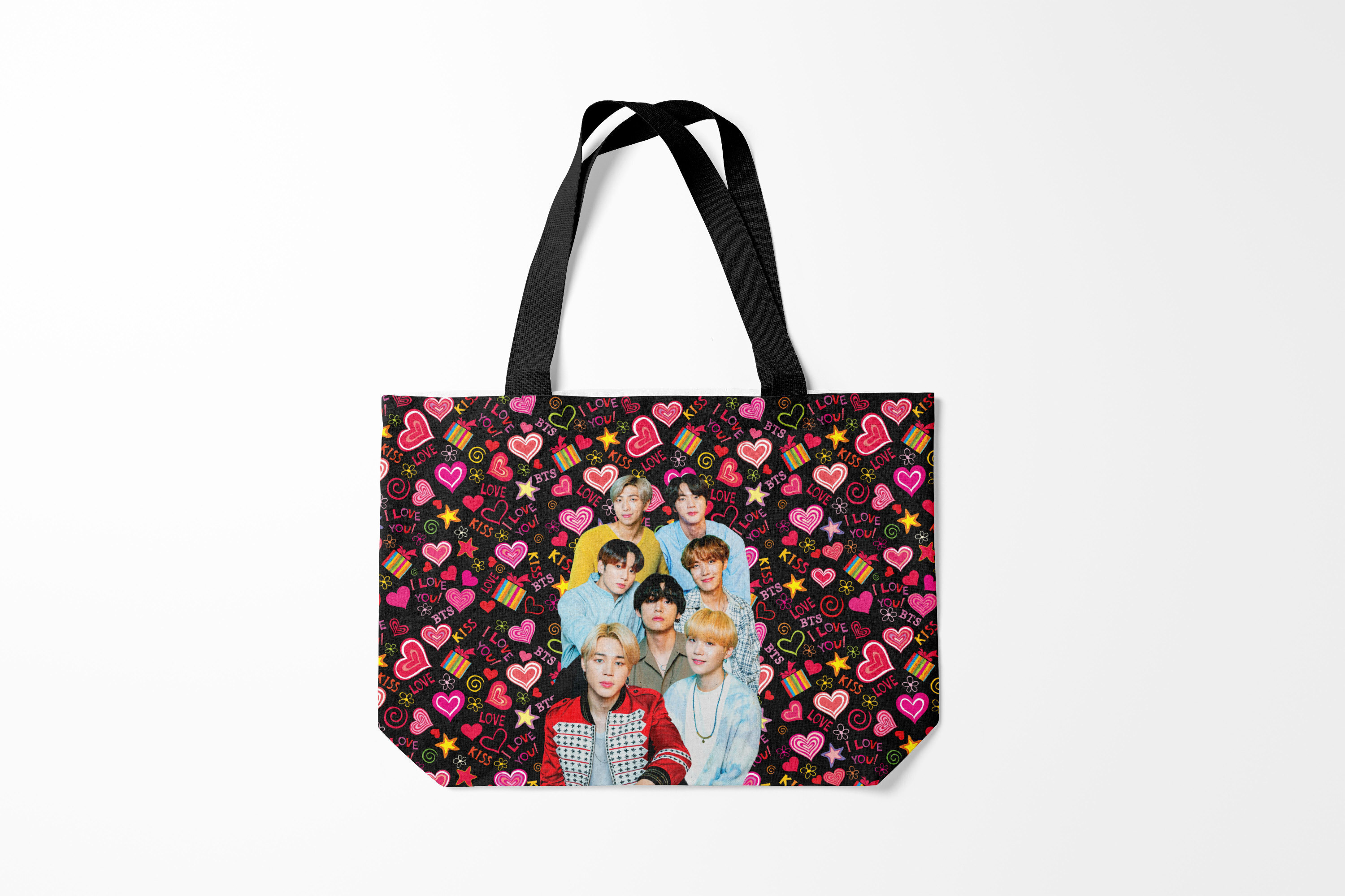 

Сумка шoппер унисекс Burnettie BTS I Love, черный, BTS I Love