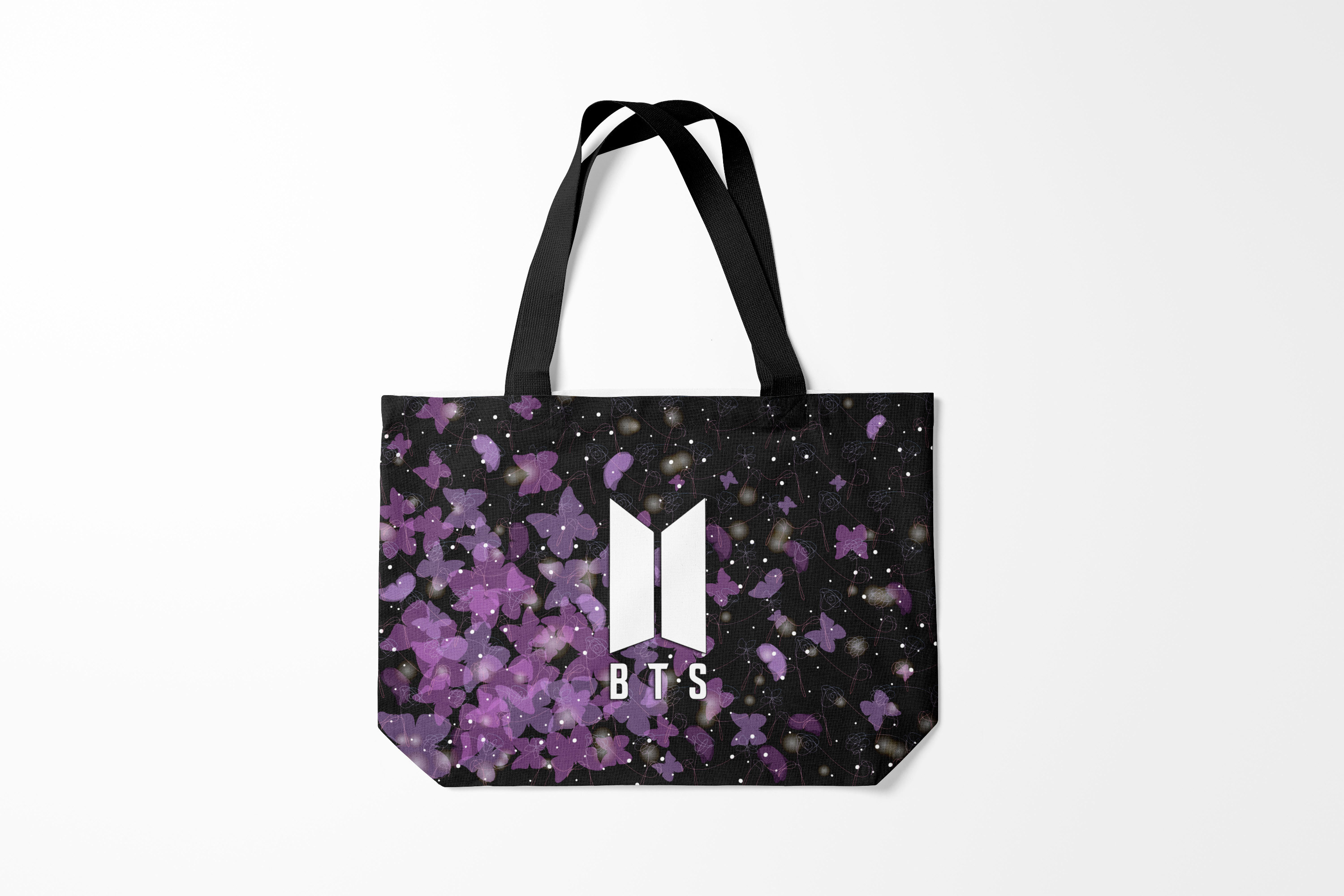 

Сумка шoппер унисекс Burnettie BTS BUTTERFLIES БАБОЧКИ, черный, BTS BUTTERFLIES БАБОЧКИ