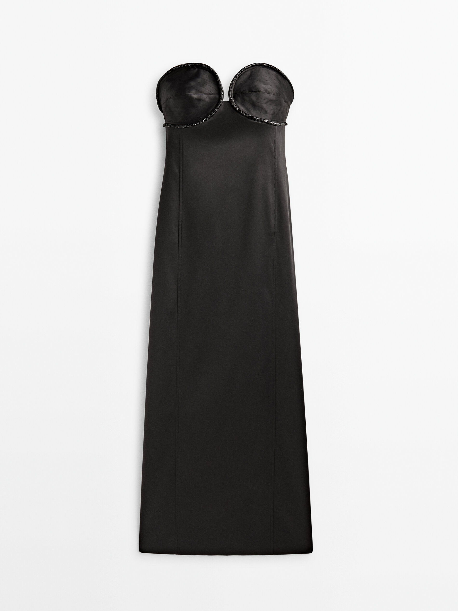 

Платье женское Massimo Dutti 09216954800 черное L, 09216954800