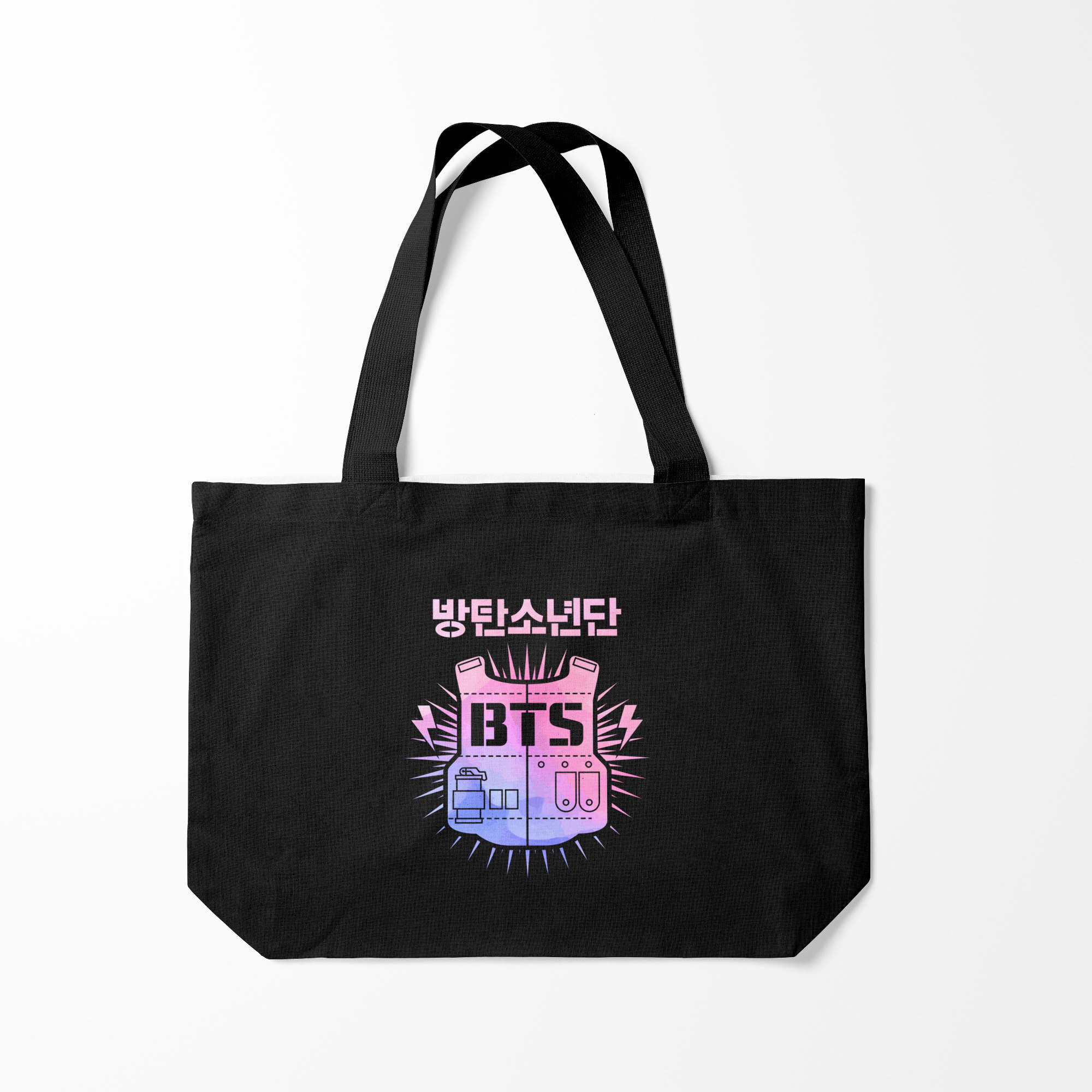

Сумка шoппер унисекс Burnettie BTS, черный, BTS