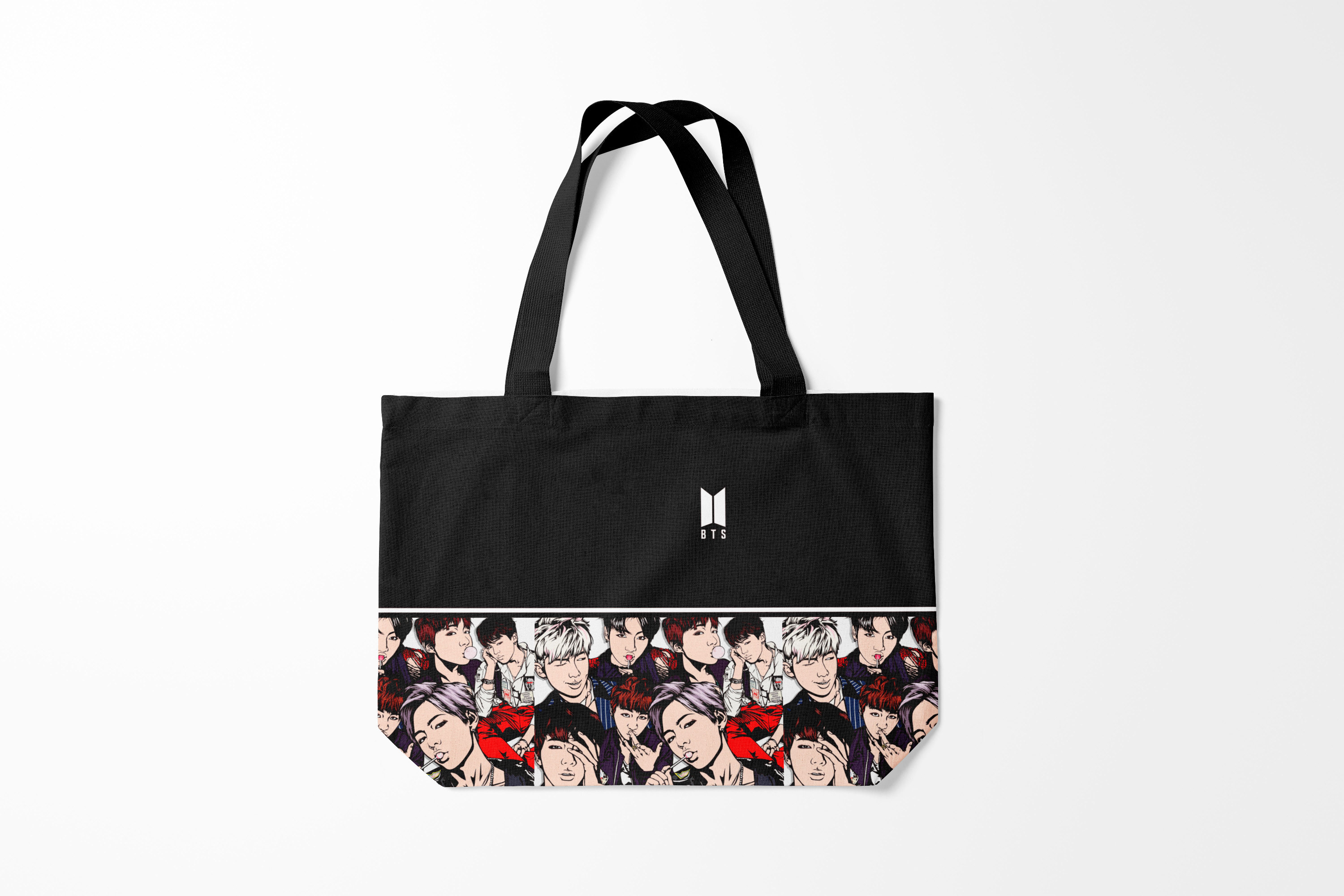 

Сумка шoппер унисекс Burnettie BTS, черный, BTS