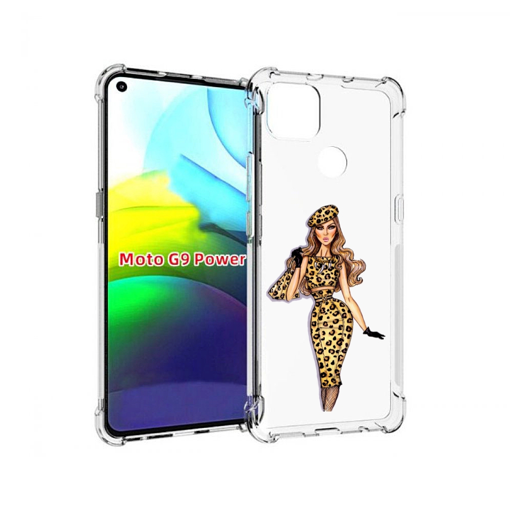 

Чехол MyPads леопардовое платье женский для Motorola Moto G9 Power, Прозрачный, Tocco