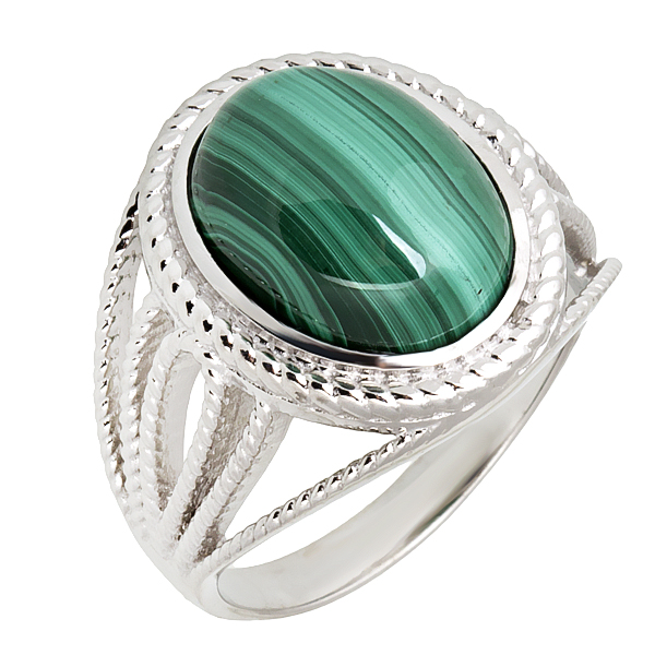 

Кольцо из серебра р. 21 Balex Jewellery 1410931742, малахит, 1410931742