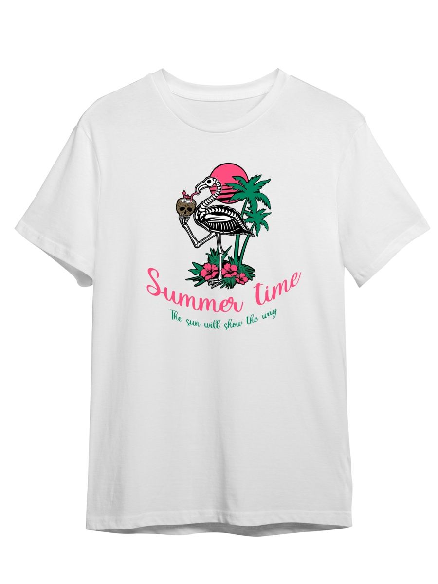 

Футболка унисекс СувенирShop Summer time/Лето/Солнце/Пляж 3 белая 4XL (60-62), Белый, "Summer time/Лето/Солнце/Пляж" 3