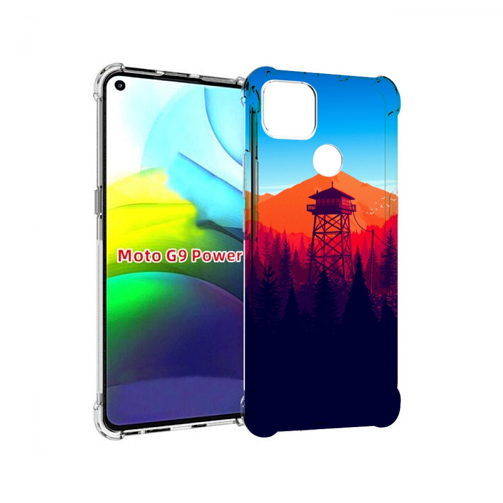

Чехол MyPads лес с оранжевыми горами для Motorola Moto G9 Power, Прозрачный, Tocco