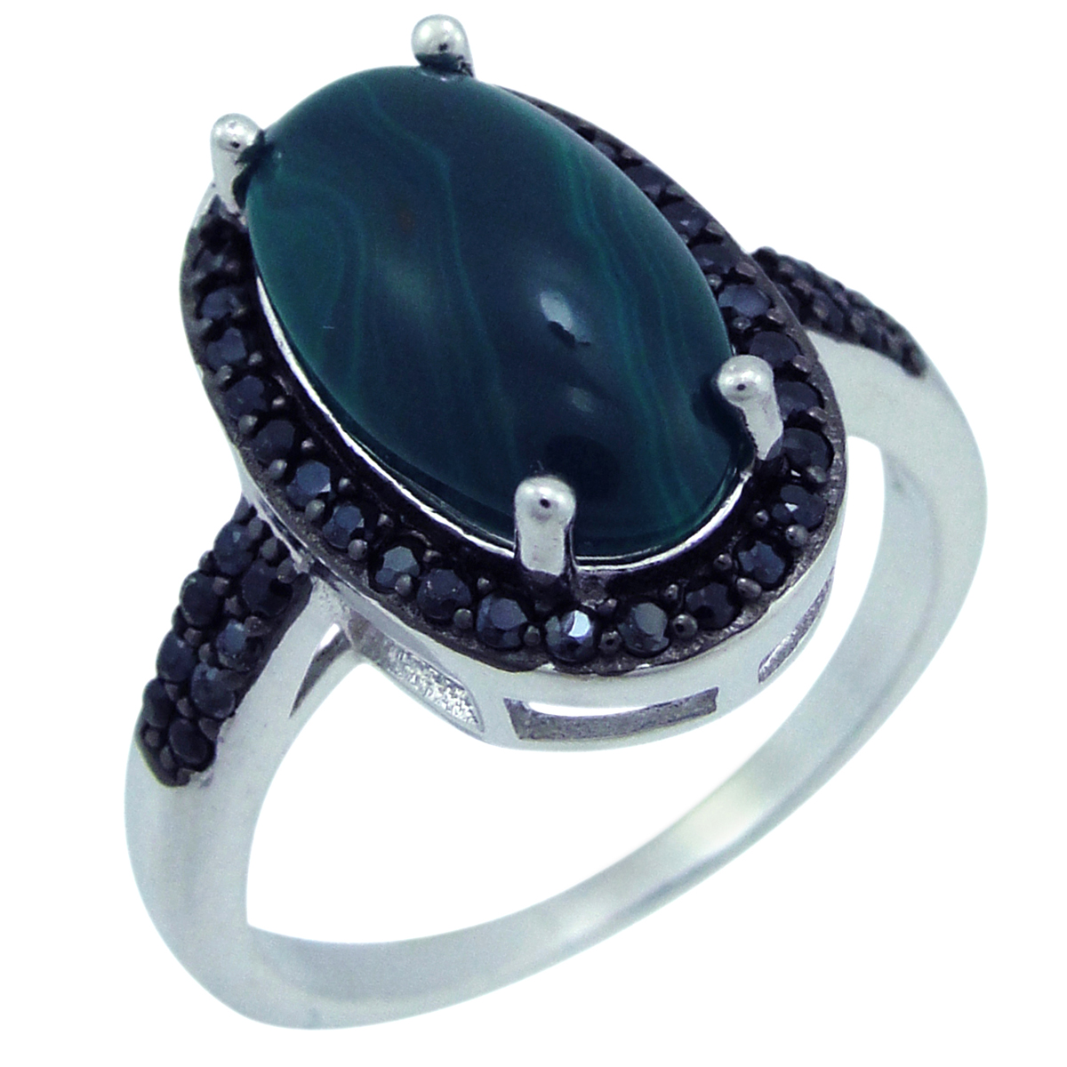 

Кольцо из серебра р. 17,5 Balex Jewellery 1405937437, малахит/фианит, 1405937437