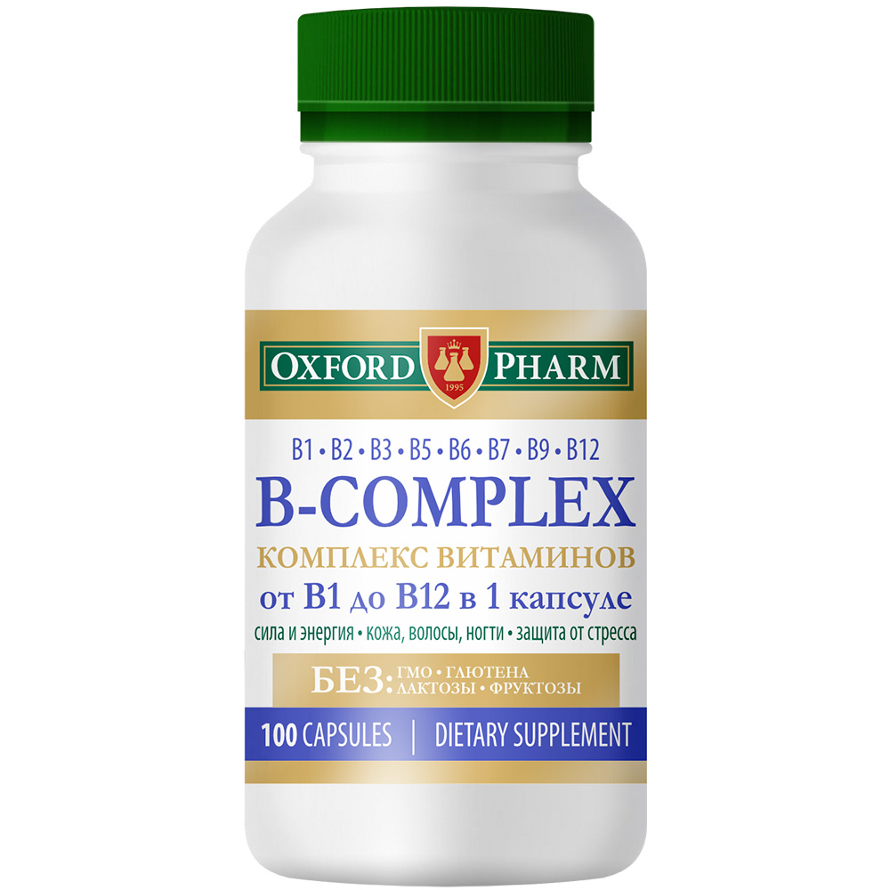 

Комплекс витаминов группы В OXFORD PHARM капсулы 100 шт