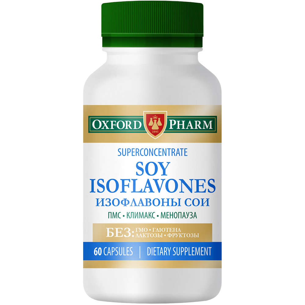 

Изофлавоны сои OXFORD PHARM фитоэстрогены 45+, менопауза климакс, капсулы, 100 шт
