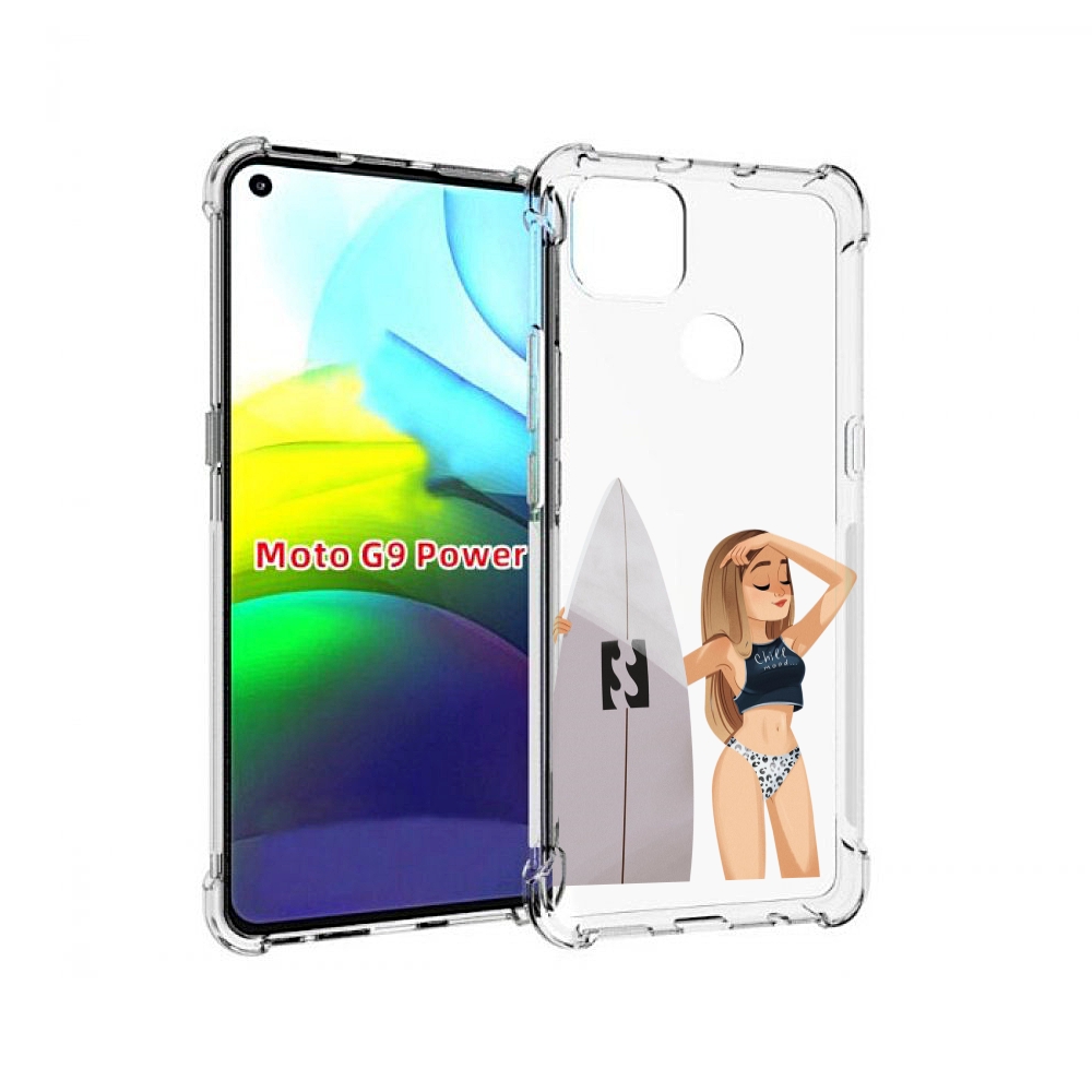 

Чехол MyPads летний-серф для Motorola Moto G9 Power, Прозрачный, Tocco