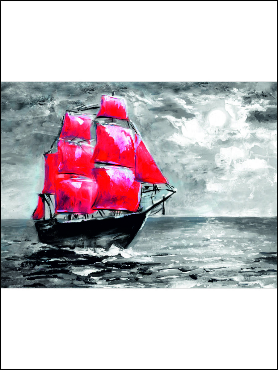 

Картина интерьерная Woozzee Алые паруса