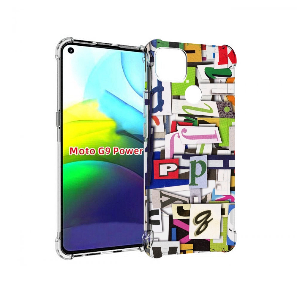 

Чехол MyPads ломанные-буквы для Motorola Moto G9 Power, Прозрачный, Tocco