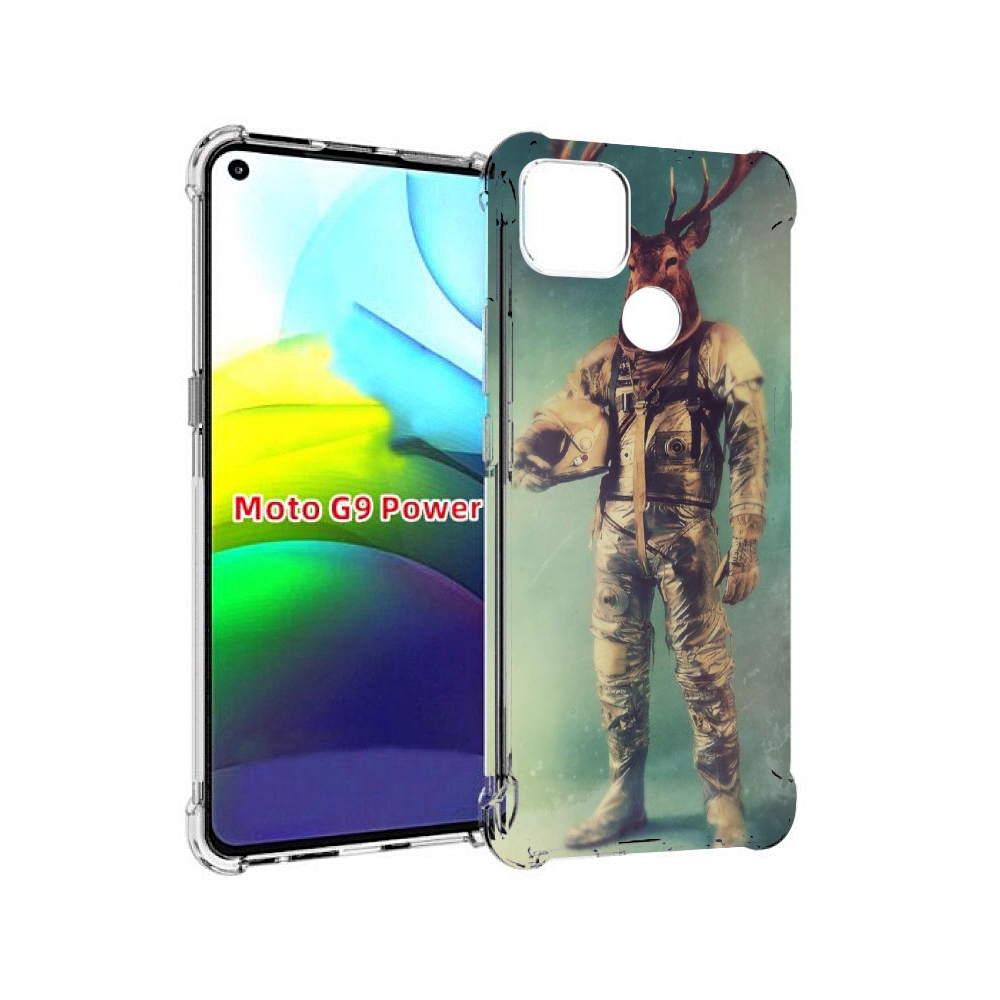 

Чехол MyPads лось космонавт для Motorola Moto G9 Power, Прозрачный, Tocco