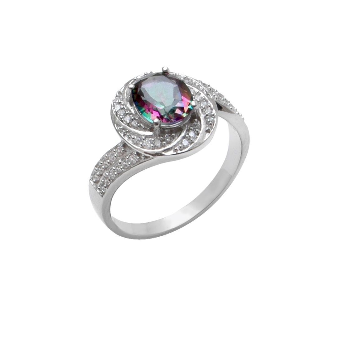 

Кольцо из серебра р.  Balex Jewellery 1410931637, кварц\фианит, 1410931637