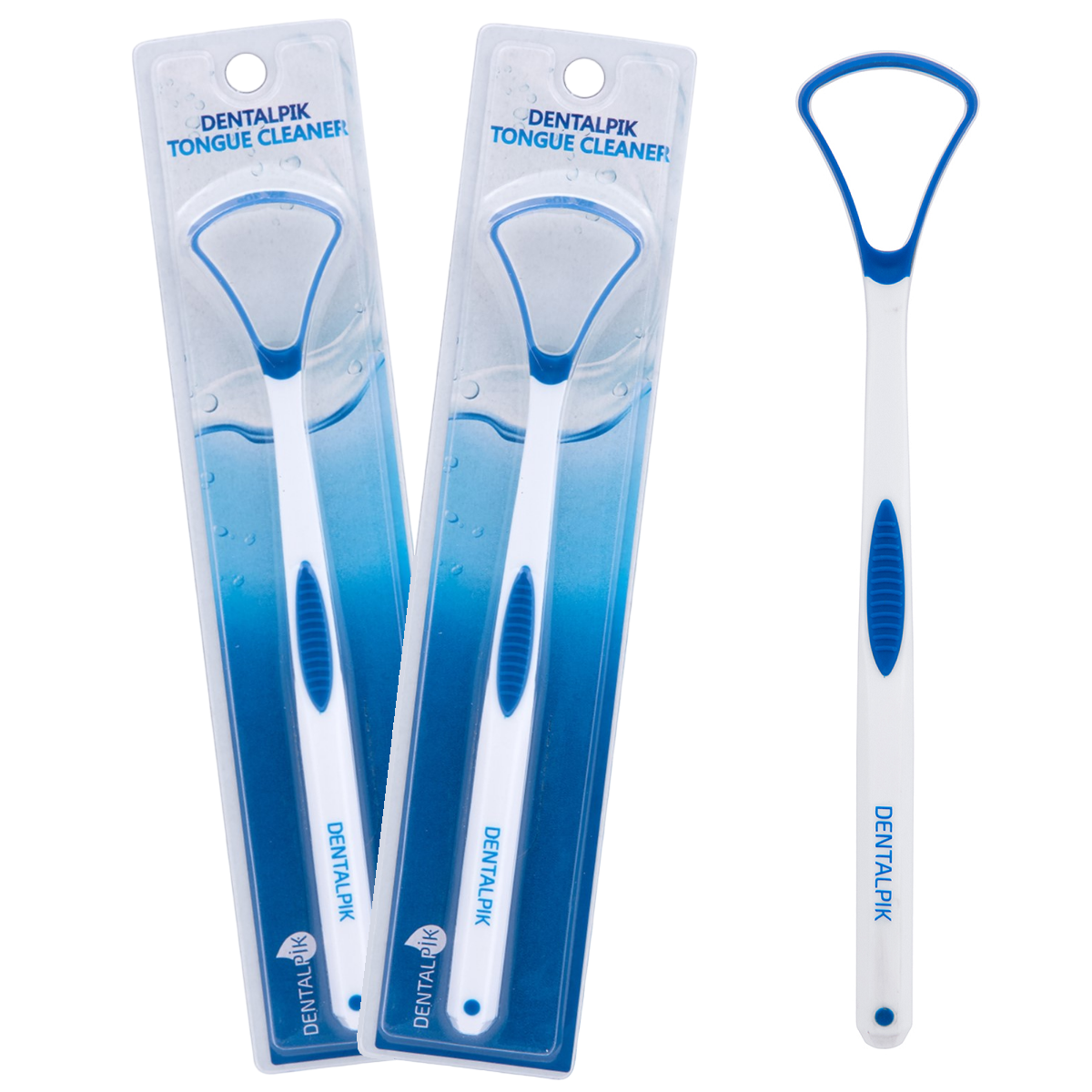 

Скребок для языка Dentalpik Tongue Cleaner синий 3 шт, Tongue Cleaner 3с