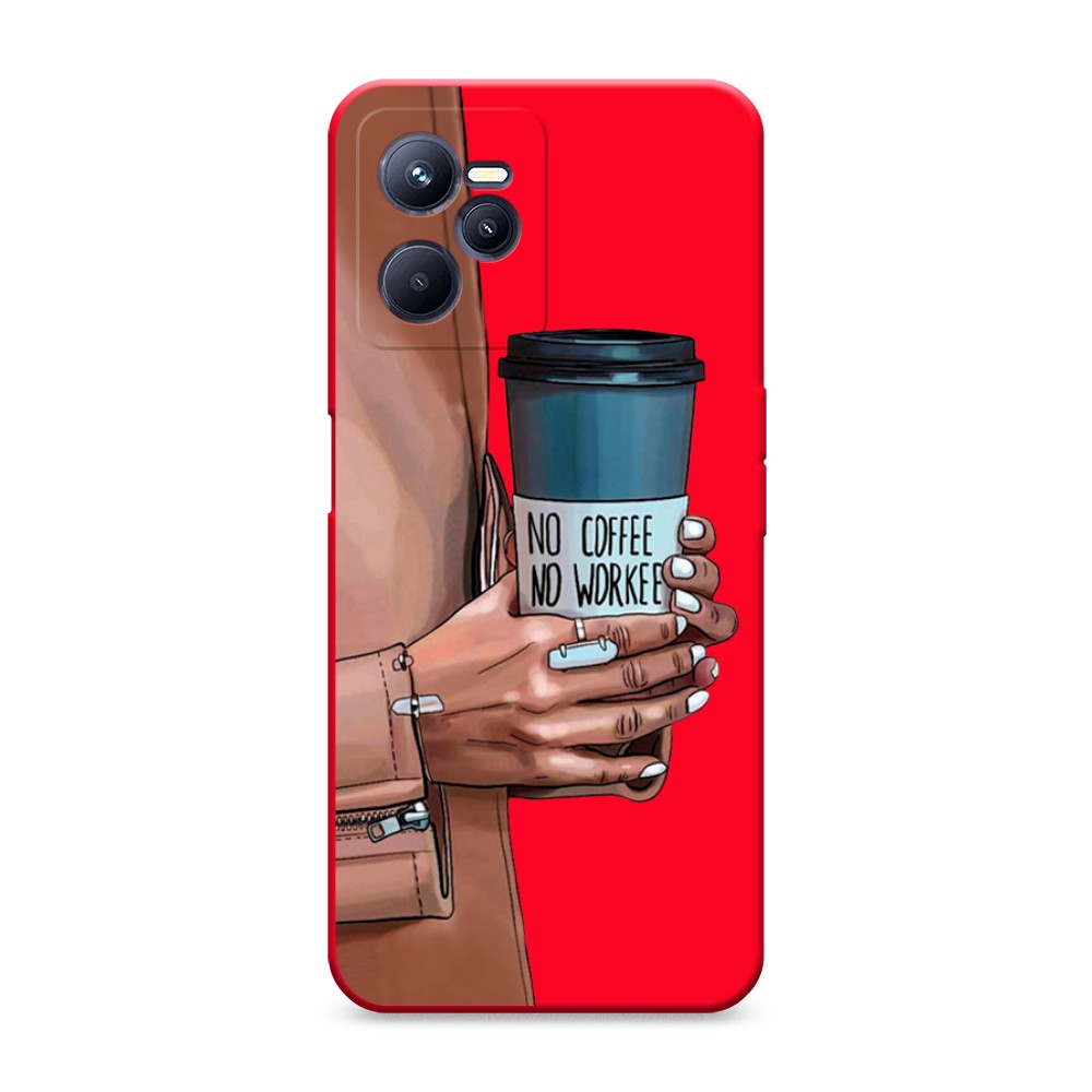 

Чехол Awog на Realme C35 "No coffee"