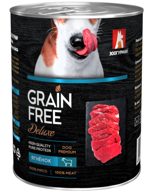 

Влажный корм Зоогурман Grain Free Беззерновой с ягненком для взрослых собак 350 г