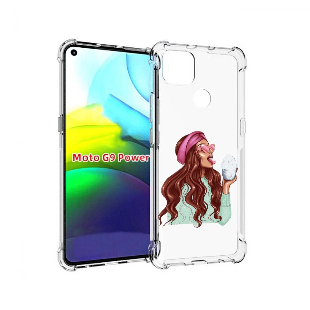 

Чехол MyPads любительница-снега женский для Motorola Moto G9 Power, Прозрачный, Tocco