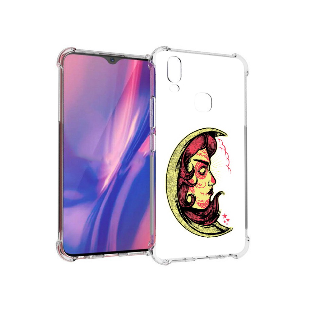 

Чехол MyPads Tocco для Vivo Y11 желтый полумесяц с лицом девушки (PT144890.422.346), Прозрачный, Tocco