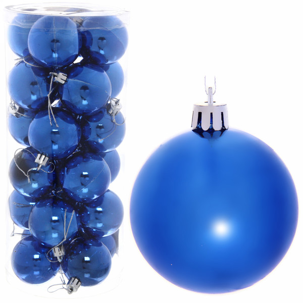 Шар на ель Серпантин Глянец 201-0642 24 шт. синий