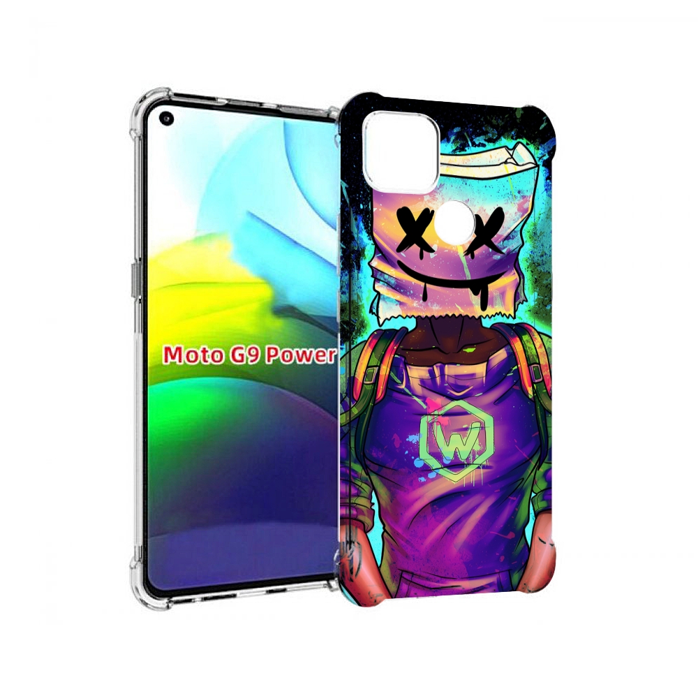 

Чехол MyPads маршмеллоу-глитч для Motorola Moto G9 Power, Прозрачный, Tocco