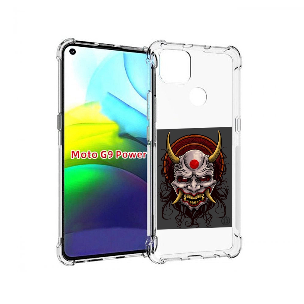

Чехол MyPads маска с клыками и рогами для Motorola Moto G9 Power, Прозрачный, Tocco
