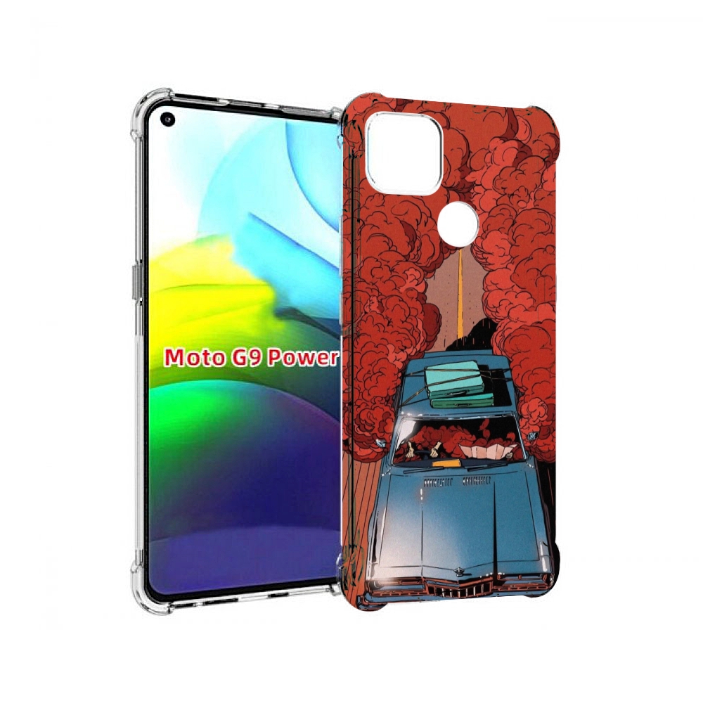 

Чехол MyPads машина мчится с дымком для Motorola Moto G9 Power, Прозрачный, Tocco