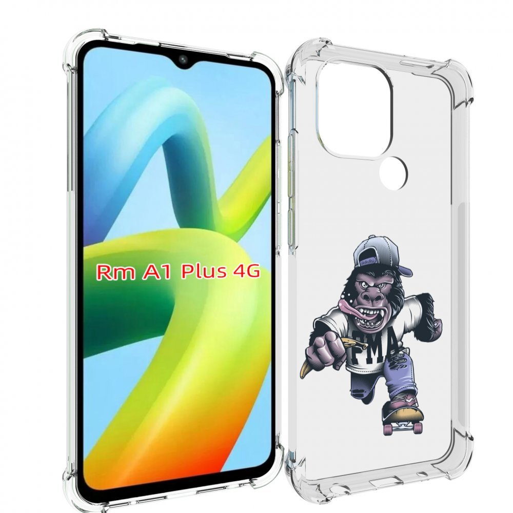 

Чехол MyPads Обезьяна на скейте для Xiaomi Redmi A1 Plus +, Прозрачный, Tocco