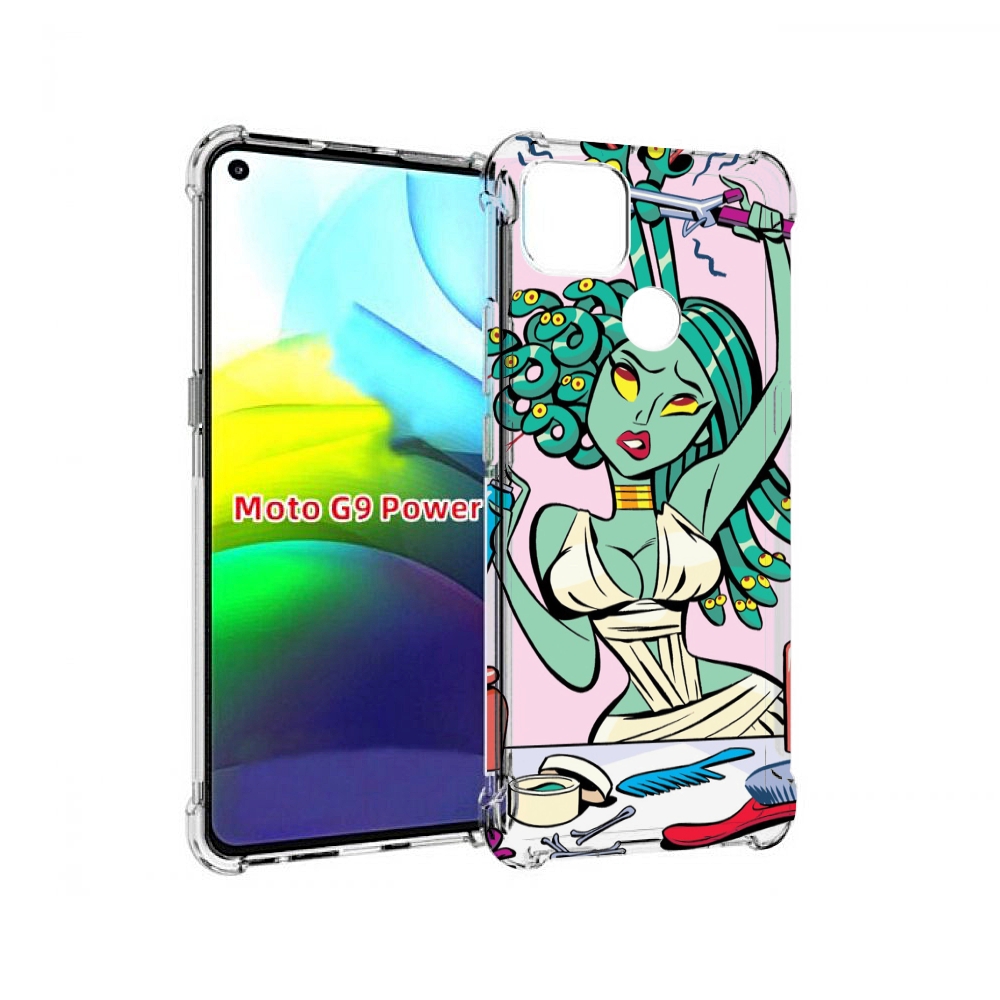 

Чехол MyPads медуза расчесывается женский для Motorola Moto G9 Power, Прозрачный, Tocco