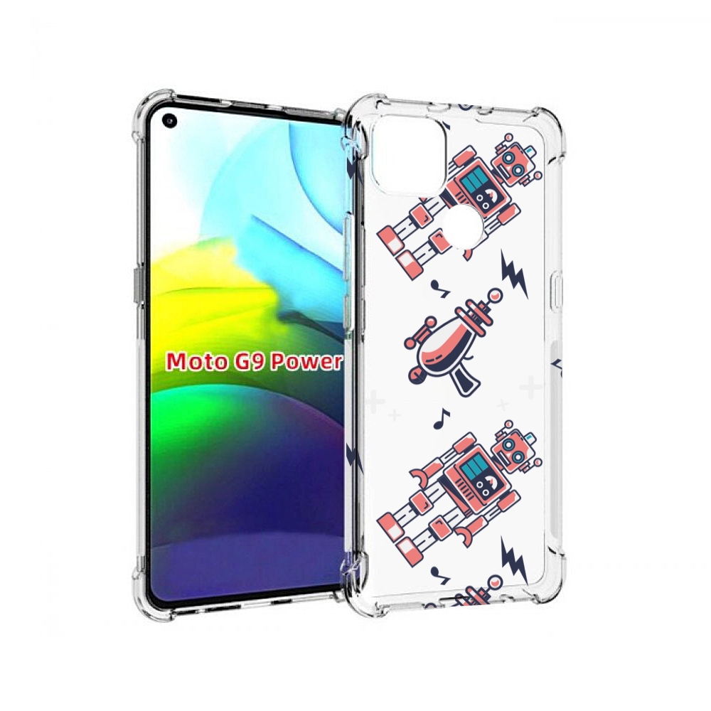 

Чехол MyPads мини-роботы для Motorola Moto G9 Power, Прозрачный, Tocco