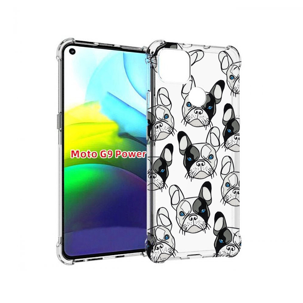 

Чехол MyPads мини-собачки-черно-белый для Motorola Moto G9 Power, Прозрачный, Tocco