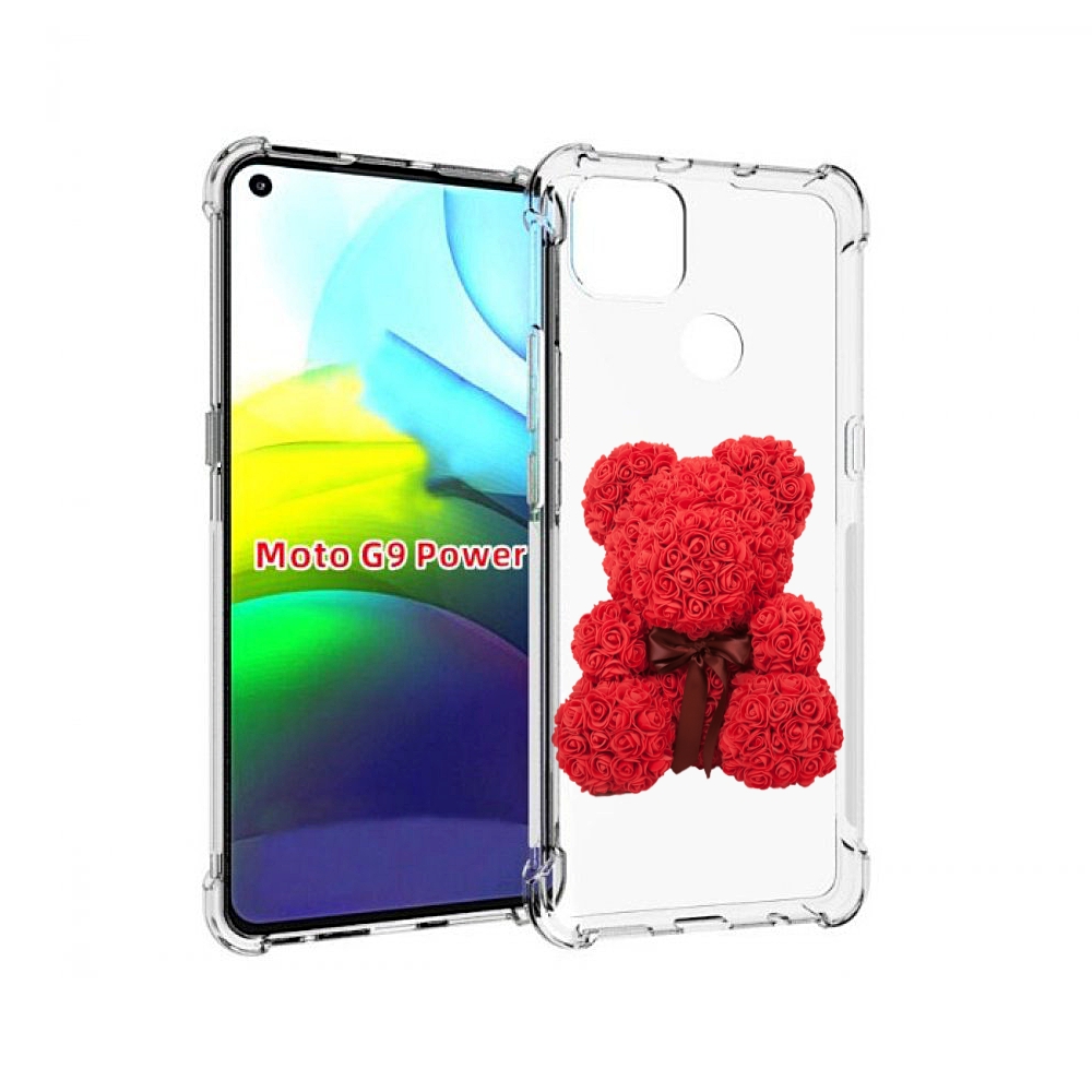 

Чехол MyPads мишка-из-розочек для Motorola Moto G9 Power, Прозрачный, Tocco