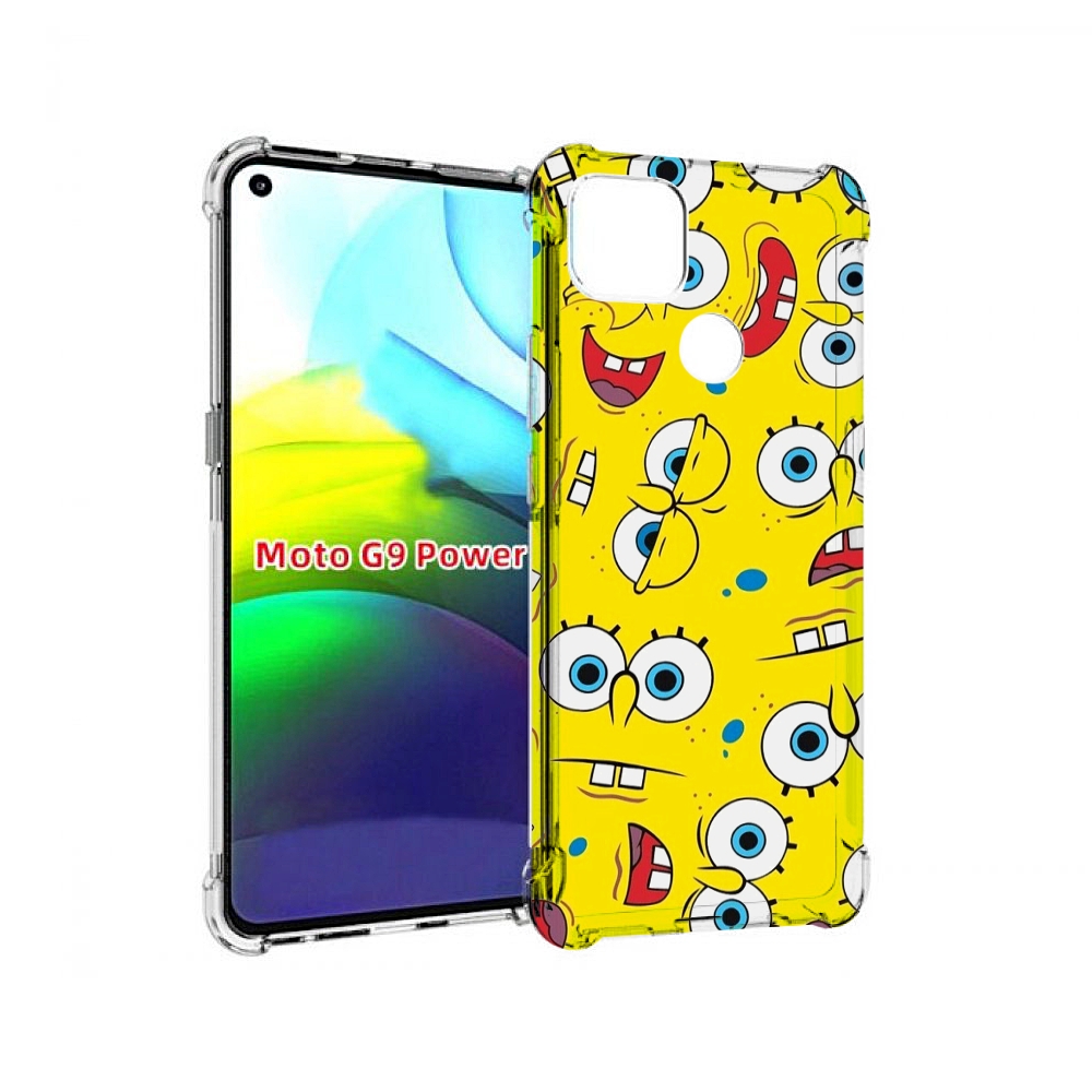 

Чехол MyPads много-спанч-боба для Motorola Moto G9 Power, Прозрачный, Tocco