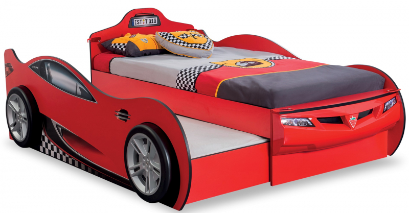 фото Cilek кровать машина cilek racecup c выдвижной кроватью 190 на 90 см
