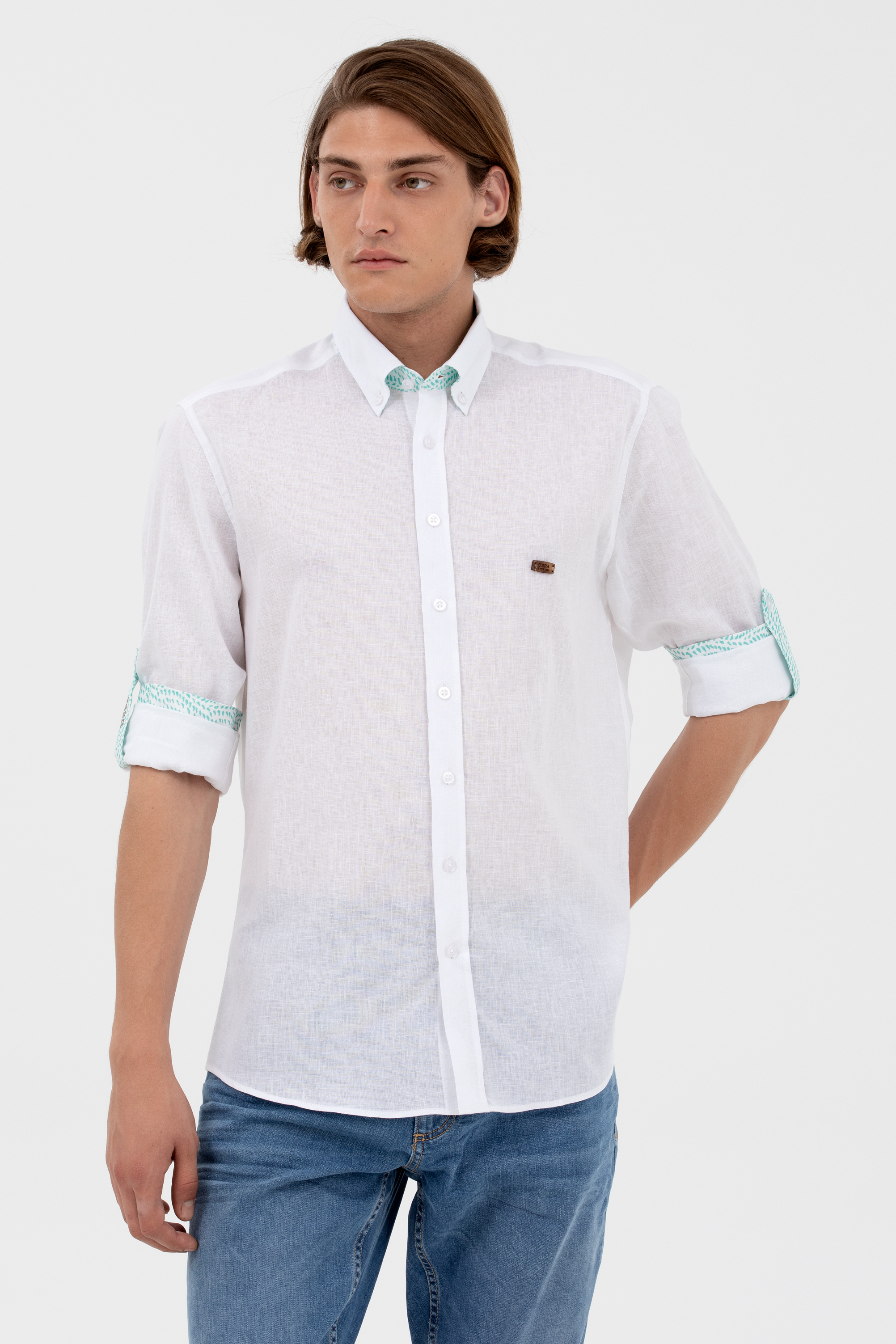 Рубашка мужская U.S. POLO Assn. G081SZ004-000-1582640-COMOS белая XL