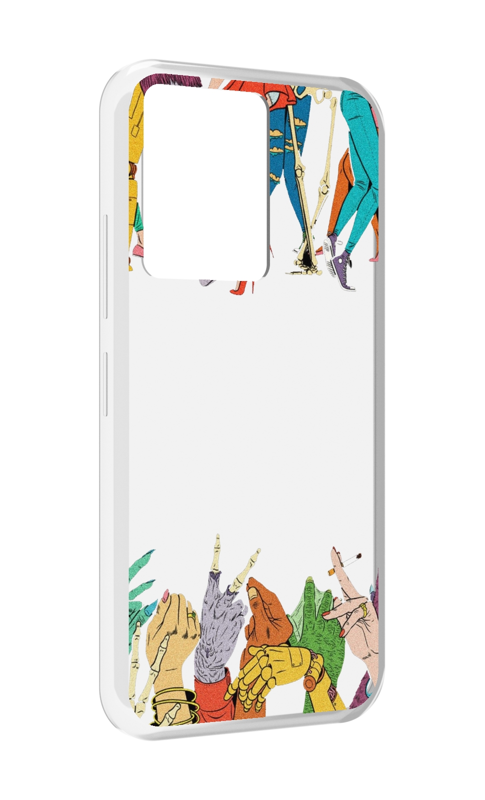 

Чехол MyPads разные персонажи пальчики для Infinix Note 12 5G X671 / Note 12 Pro 5G, Прозрачный, Tocco