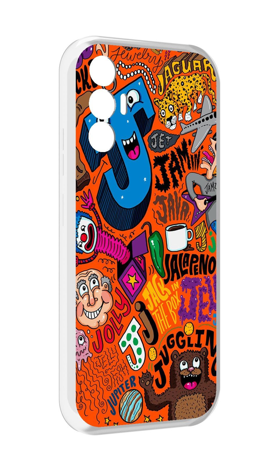 

Чехол Mypads Funky-Decor Для Tecno Pova 3, Прозрачный, Tocco