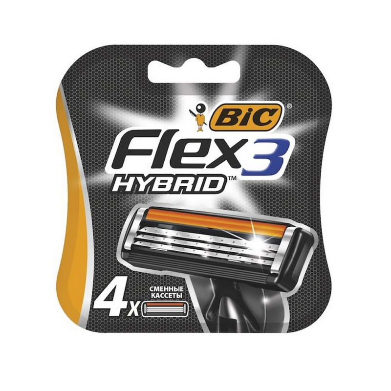 фото Сменные кассеты bic flex 3 hybrid 4 шт