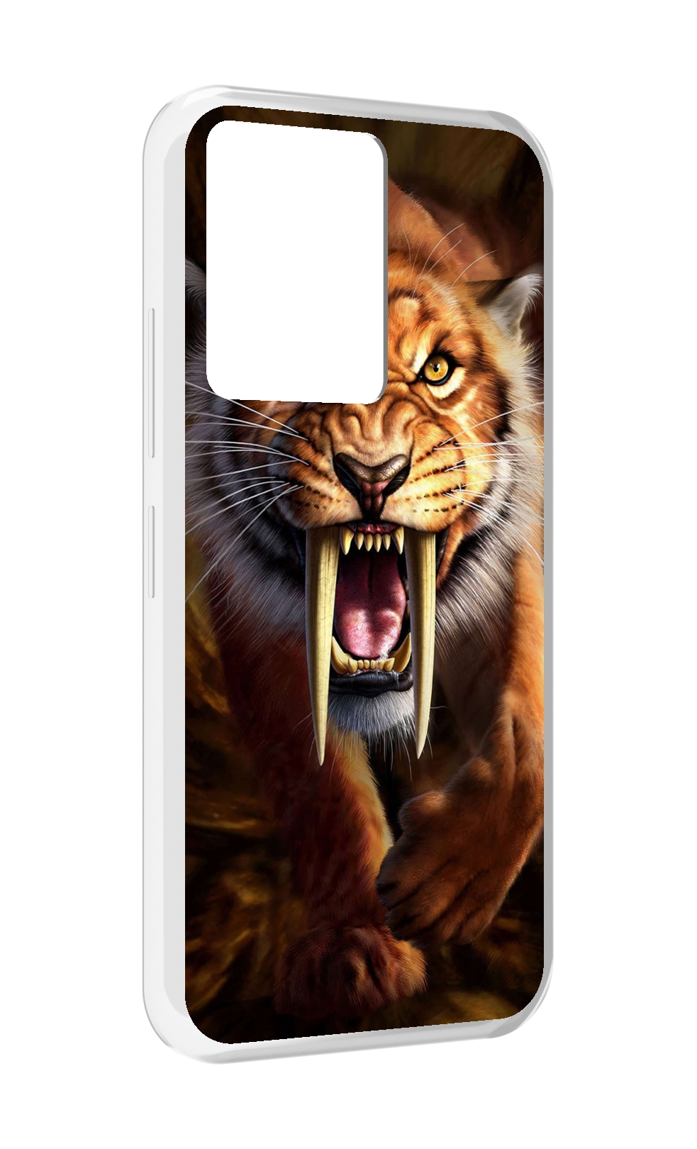 

Чехол MyPads саблезубый злой тигр для Infinix Note 12 5G X671 / Note 12 Pro 5G, Прозрачный, Tocco