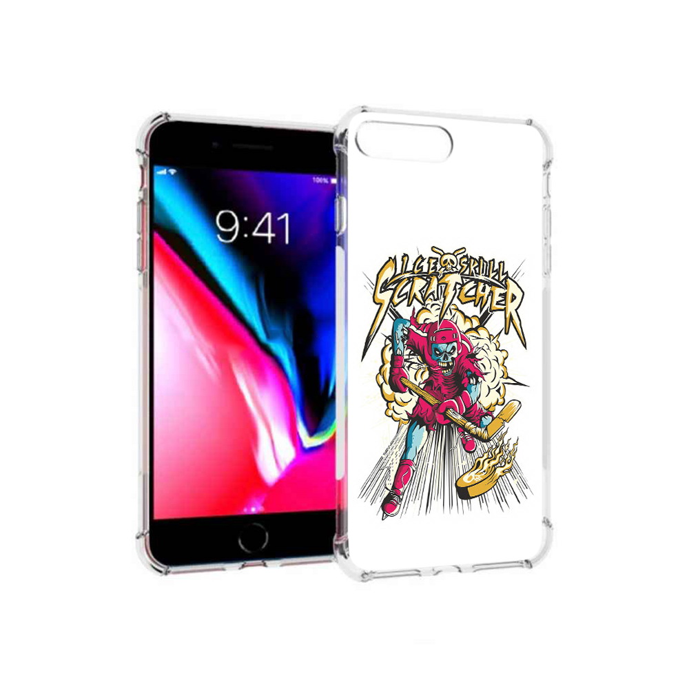 

Чехол MyPads Tocco для Apple iPhone 8 Plus нарисованный скелет хоккеист (PT70866.609.514), Прозрачный, Tocco