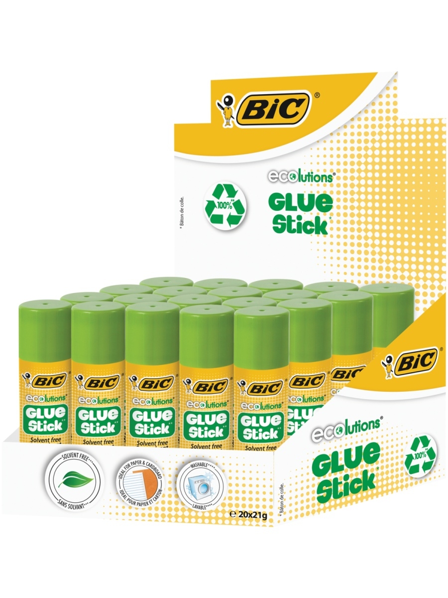 фото Клей bic ecolutions glue stick коробка x20 21гр