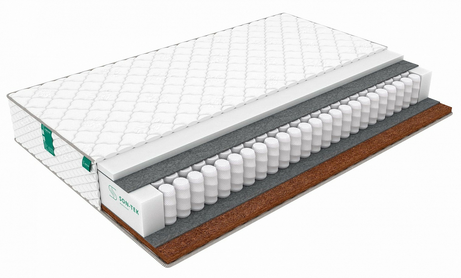 

Матрас Sleeptek Premium Pena Hard 150х195, Бежевый;белый;серый;серебристый, Premium Pena Hard