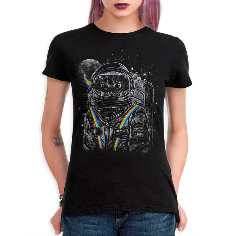 

Футболка женская DreamShirts Studio Кот Космонавт 233-spacecat-1 черная M, Черный, Кот Космонавт 233-spacecat-1