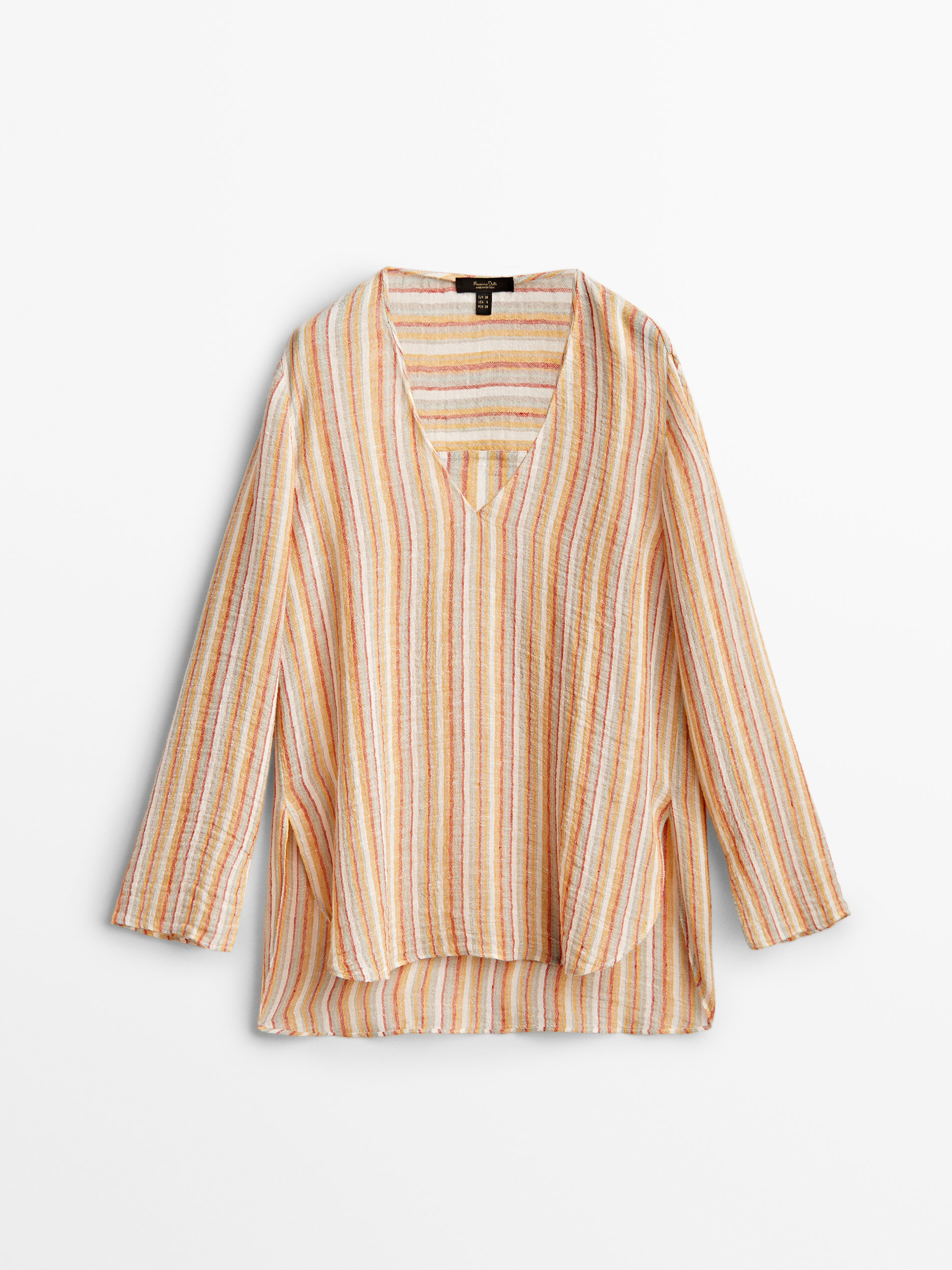 

Блуза женская Massimo Dutti 05126521615 оранжевая L, 05126521615