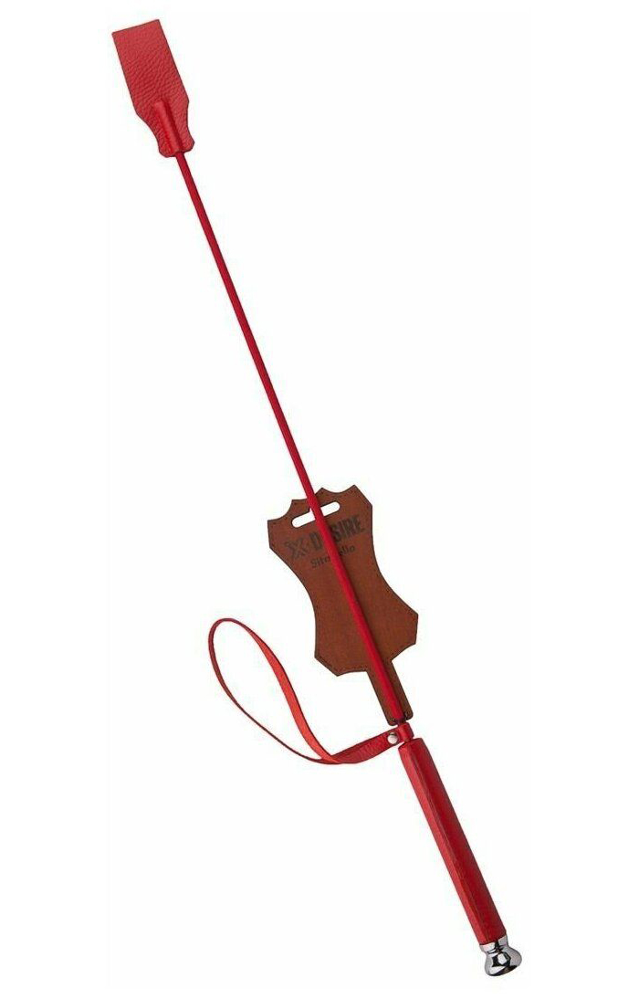 Красный стек с кожаной ручкой - 70 см., 3030-2, арт: 48498, красный,