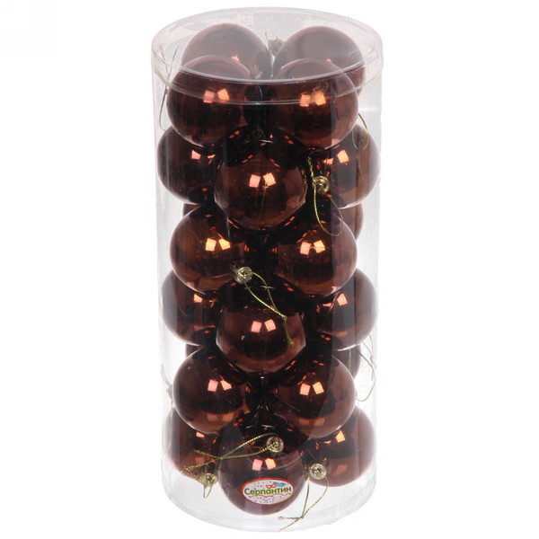 Шар на ель Серпантин Глянец 201-1690 24 шт. коричневый