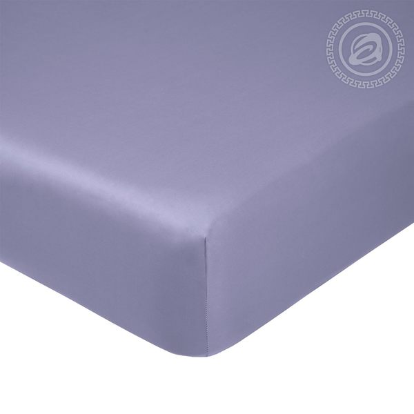фото Простыня на резинке из сатина фиолетовая 140х200х20 арт дизайн